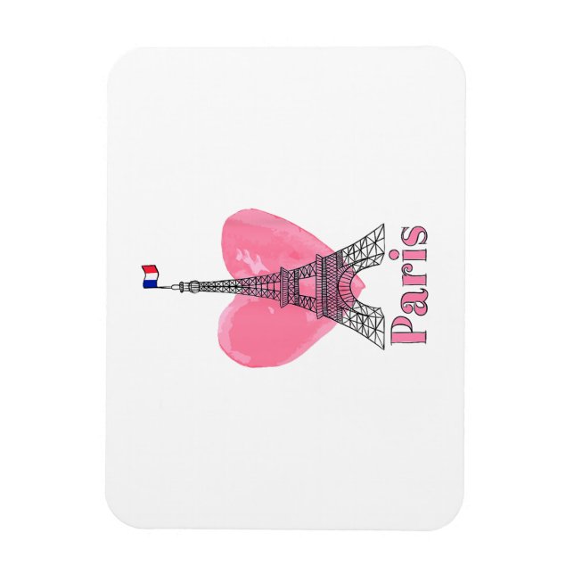 Ímã Eu Amo Paris Torre Eiffel França Presente (Vertical)