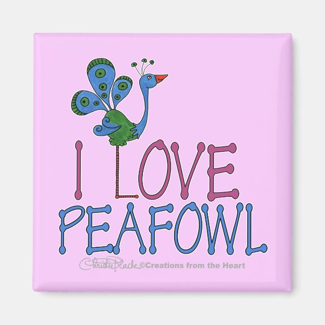 Imã Eu Amo Peafowl (Frente)