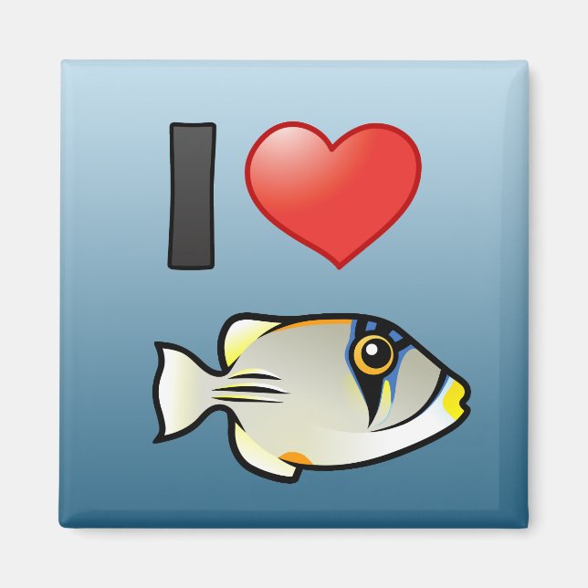 Imã Eu Amo Picassofish Árabe (Frente)