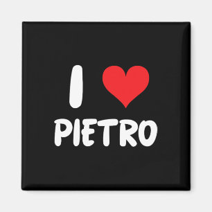 Imã Eu Amo Pietro - Coração - Nome
