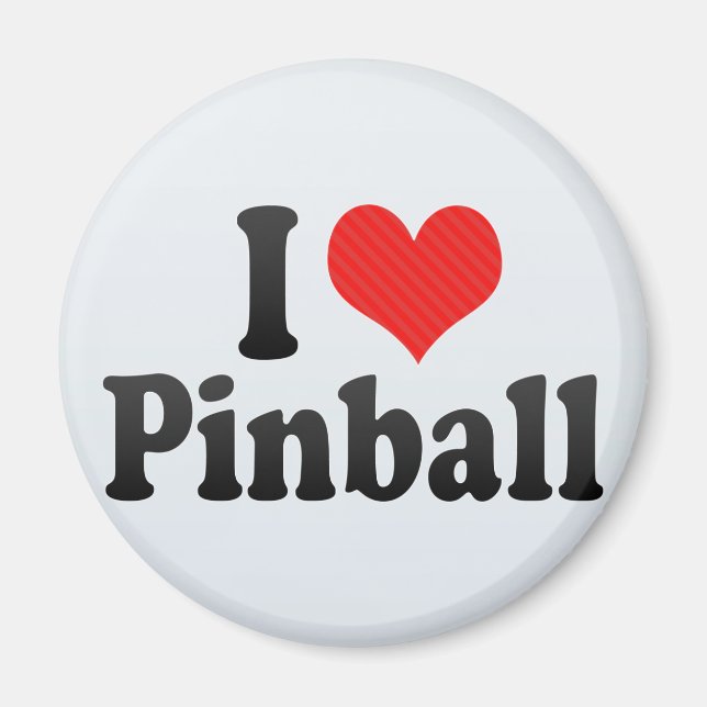 Imã Eu Amo Pinball (Frente)
