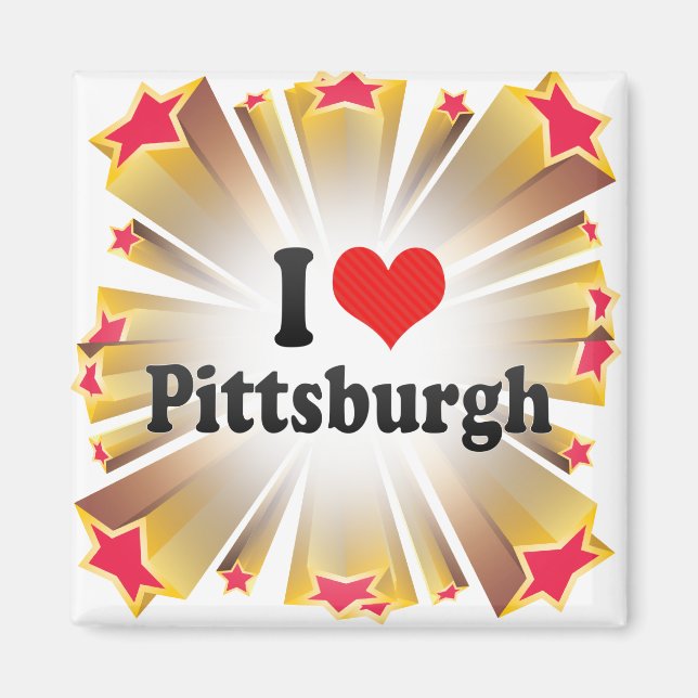 Imã Eu Amo Pittsburgh (Frente)