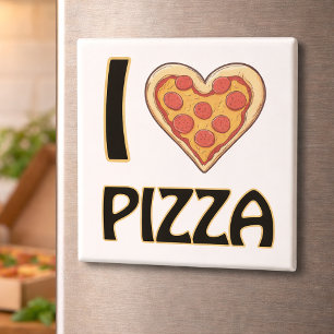 Imã Eu amo Pizza – Presente Engraçado para Amantes de 