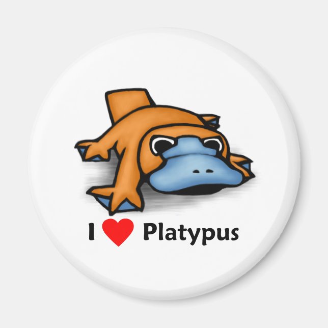 Imã Eu amo Platypus (Frente)