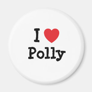 Imã Eu amo Polly Heart T-Shirt