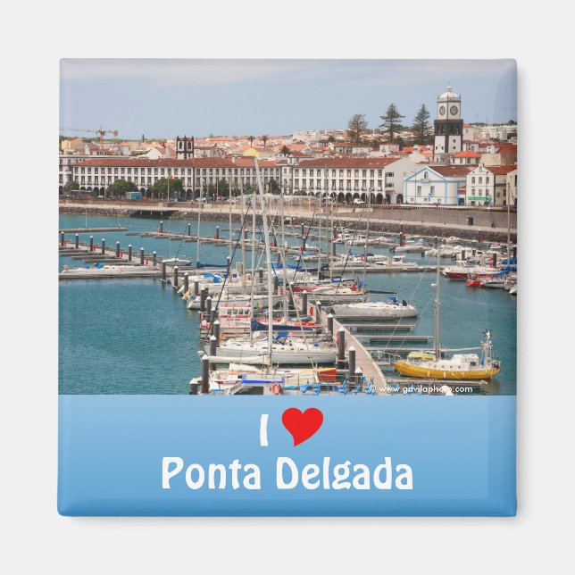Imã Eu amo Ponta Delgada (Frente)