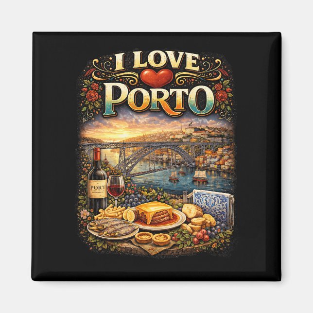Imã Eu Amo Porto (Frente)