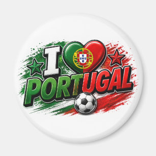 Imã Eu AMO PORTUGAL Fã Orgulho Português Pé