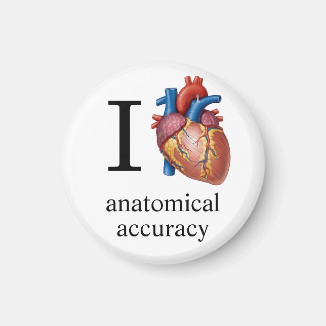 Imã Eu Amo Precisão Anatômica {coração real] - Melhora (Frente)