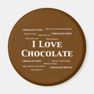Imã Eu amo presentes do chocolate