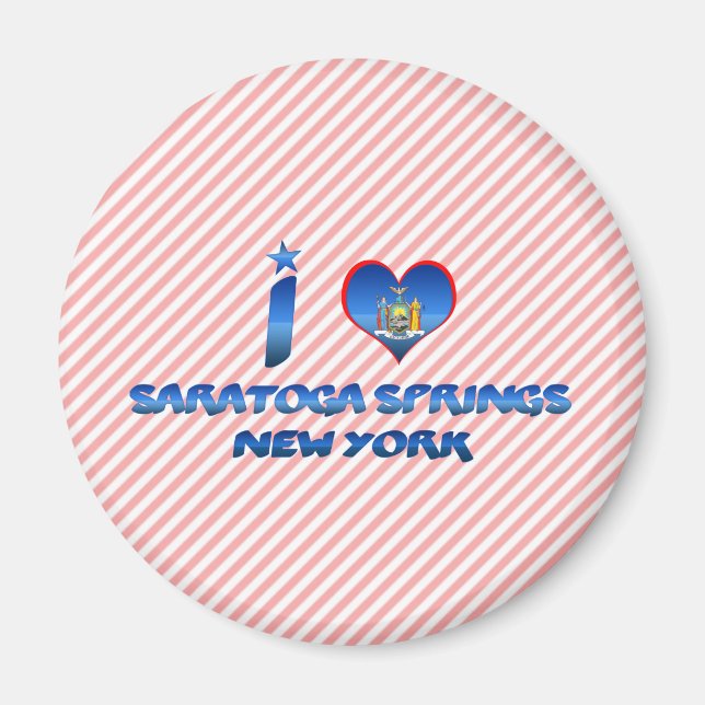 Imã Eu amo Primaveras Saratoga, Nova York (Frente)