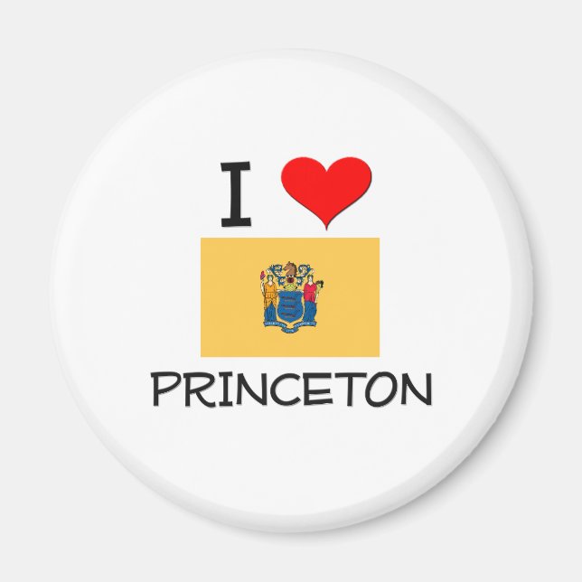 Imã Eu amo Princeton New Jersey (Frente)