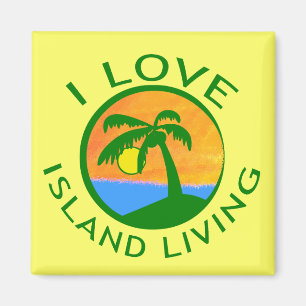 Imã Eu amo produtos vivos da ilha