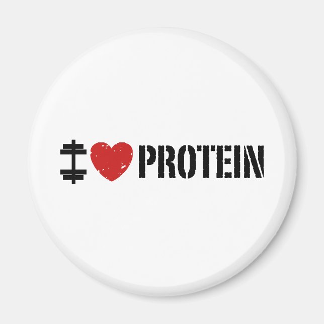 Imã Eu Amo Proteína (Frente)