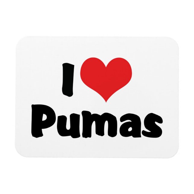 Ímã Eu Amo Pumas Coração (Horizontal)