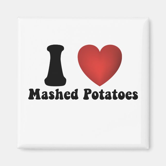 Imã Eu Amo Purê de Batatas Presente do Jantar de Ação  (Frente)