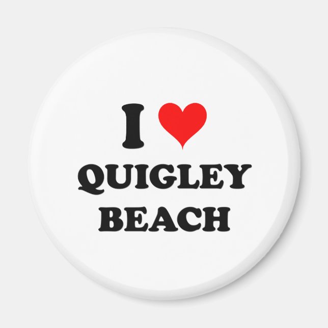 Imã Eu Amo Quigley Beach Connecticut (Frente)