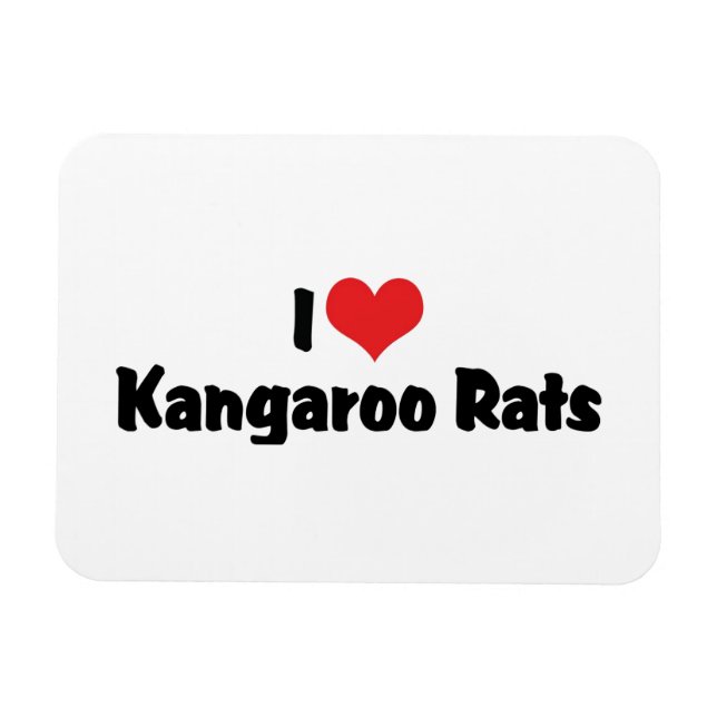 Ímã Eu Amo Ratos Cardíacos (Horizontal)