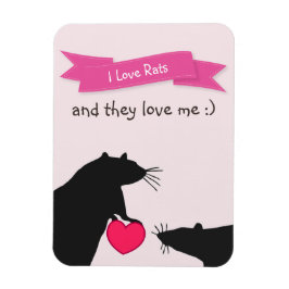 Ímã Eu amo ratos e eles me amam
