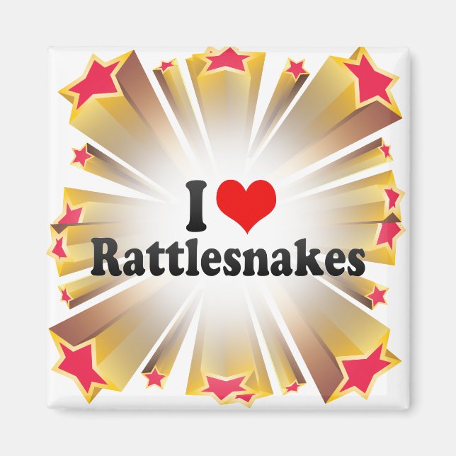 Imã Eu Amo Rattlesnakes (Frente)
