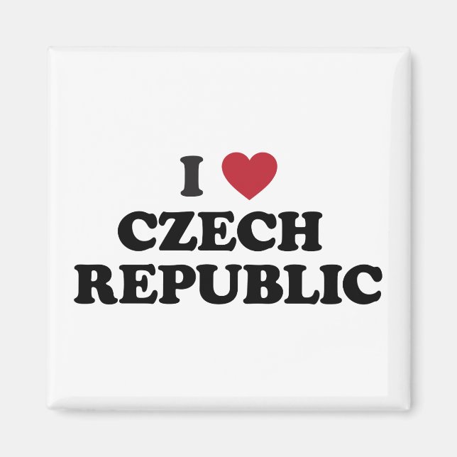 Imã Eu Amo República Checa (Frente)