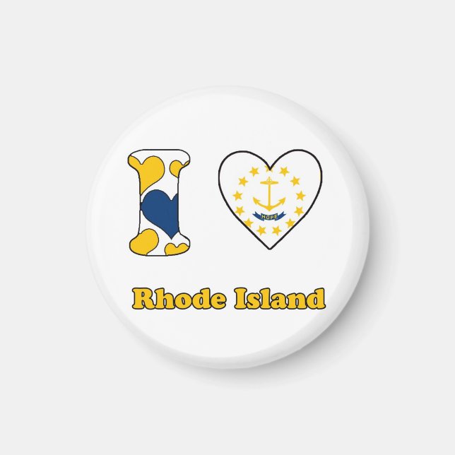 Imã Eu amo Rhode Island (Frente)