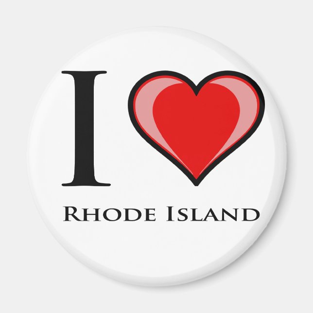 Imã Eu Amo Rhode Island (Frente)