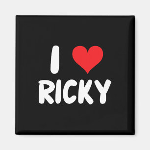 Imã Eu Amo Ricky - Coração - Nome 