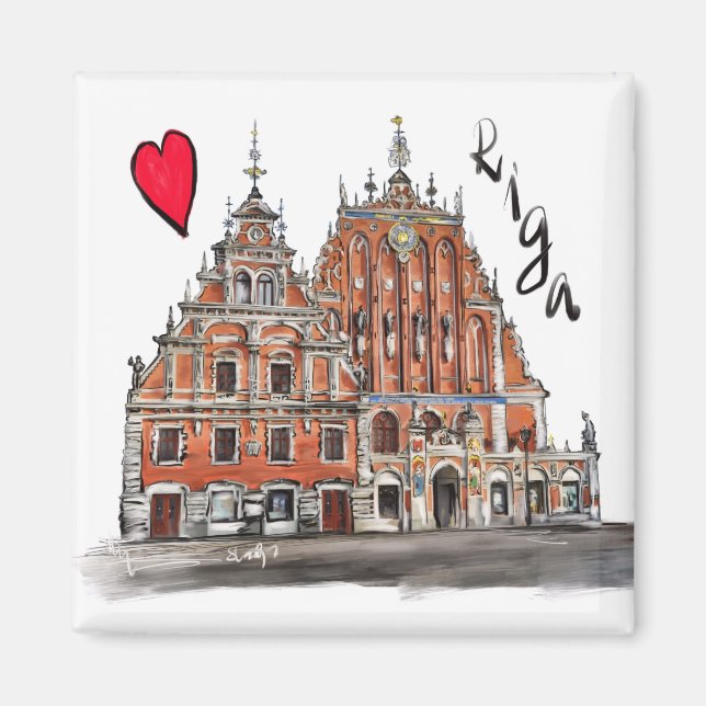 Imã Eu amo Riga (Frente)