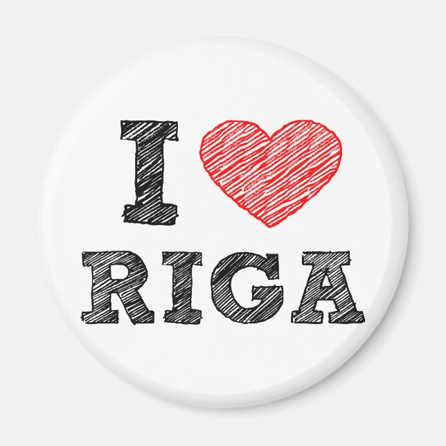 Imã Eu Amo Riga (Frente)
