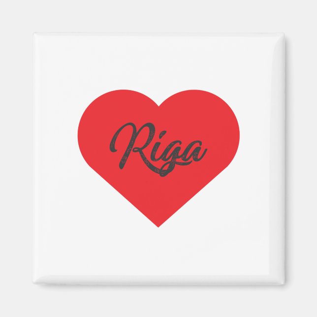 Imã Eu amo Riga - Letónia (Frente)