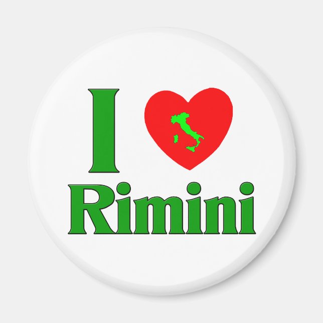 Imã Eu amo Rimini Itália (Frente)