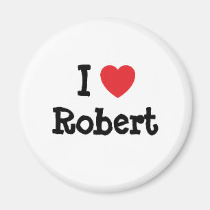 Imã Eu amo Robert coração personalizado personalizad