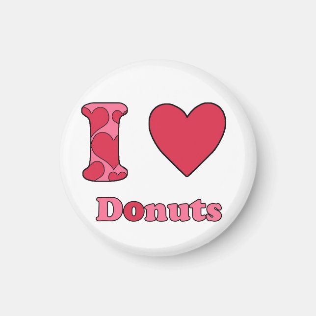 Imã Eu amo rosquinhas (Frente)