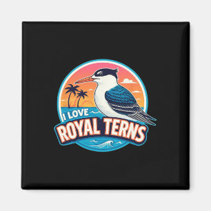 Imã Eu amo Royal Terns Bird Watcher Sarasota Bradenton