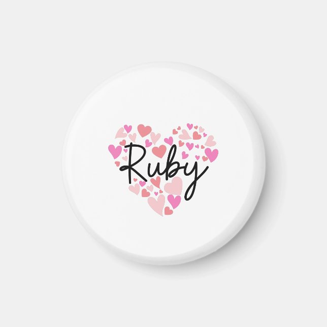 Imã Eu amo Ruby (Frente)