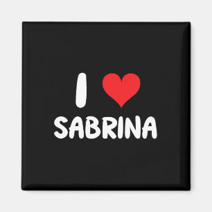 Imã Eu Amo Sabrina - Coração - Nome