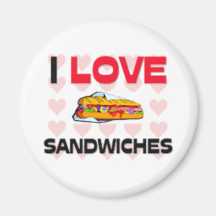 Imã Eu amo sanduíches
