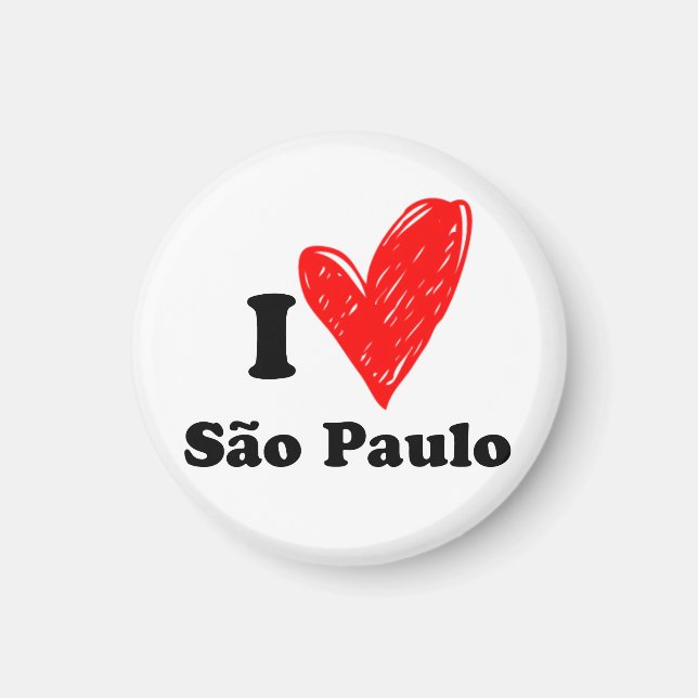 Imã Eu amo São Paulo (Frente)