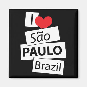 Imã Eu amo Sao Paulo Brasil