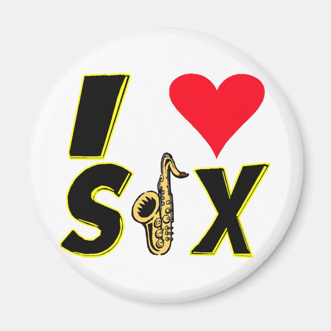 Imã Eu Amo Sax (Frente)