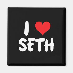 Imã Eu Amo Seth - Coração - Nome