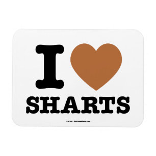 Ímã Eu Amo Sharts Ícone Gráfico Divertido
