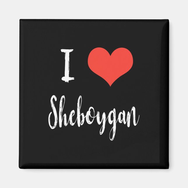 Imã Eu Amo Sheboygan (Frente)