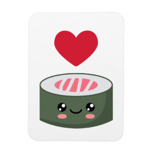 Ímã Eu amo Sushi