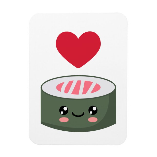 Ímã Eu amo Sushi (Vertical)