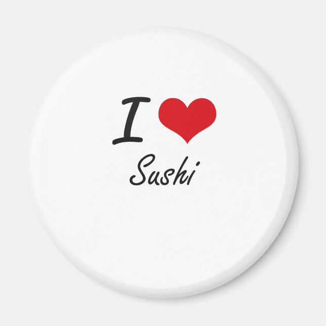 Imã Eu amo Sushi (Frente)