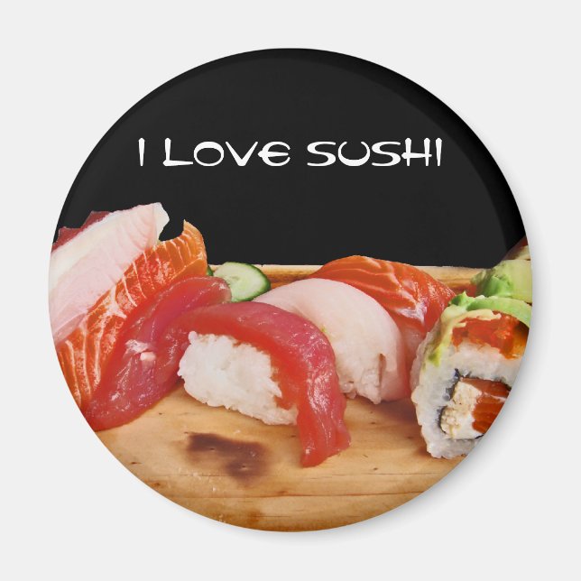 Imã Eu Amo Sushi (Frente)