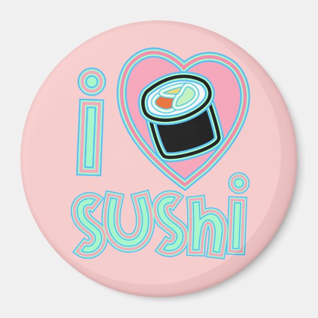 Imã Eu amo Sushi (Frente)