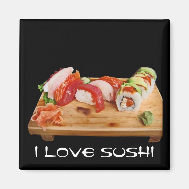 Imã Eu Amo Sushi (Frente)
